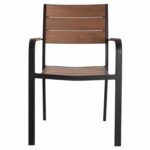 ΠΟΛΥΘΡΟΝΑ ΑΛΟΥΜΙΝΙΟΥ SAGA ΜΑΥΡΗ ΜΕ POLYWOOD HM5127.03 56x55x85,5Yεκ. - Image 3