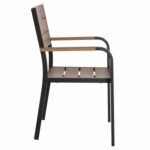 ΠΟΛΥΘΡΟΝΑ ΑΛΟΥΜΙΝΙΟΥ SAGA ΜΑΥΡΗ ΜΕ POLYWOOD HM5127.03 56x55x85,5Yεκ. - Image 4