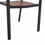 ΠΟΛΥΘΡΟΝΑ ΑΛΟΥΜΙΝΙΟΥ SAGA ΜΑΥΡΗ ΜΕ POLYWOOD HM5127.03 56x55x85,5Yεκ. - Image 10