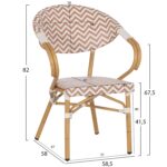 ΠΟΛΥΘΡΟΝΑ BAMBOO LOOK HM5861.03 ΚΑΦΕ-ΛΕΥΚΟ 58.5x58x82Υεκ. - Image 2
