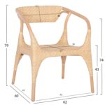 ΠΟΛΥΘΡΟΝΑ GABE ΕΣΩΤ.ΧΩΡΩΝ HM9956.01 ΦΥΣΙΚΟ RATTAN 62x60x79Υεκ. - Image 2