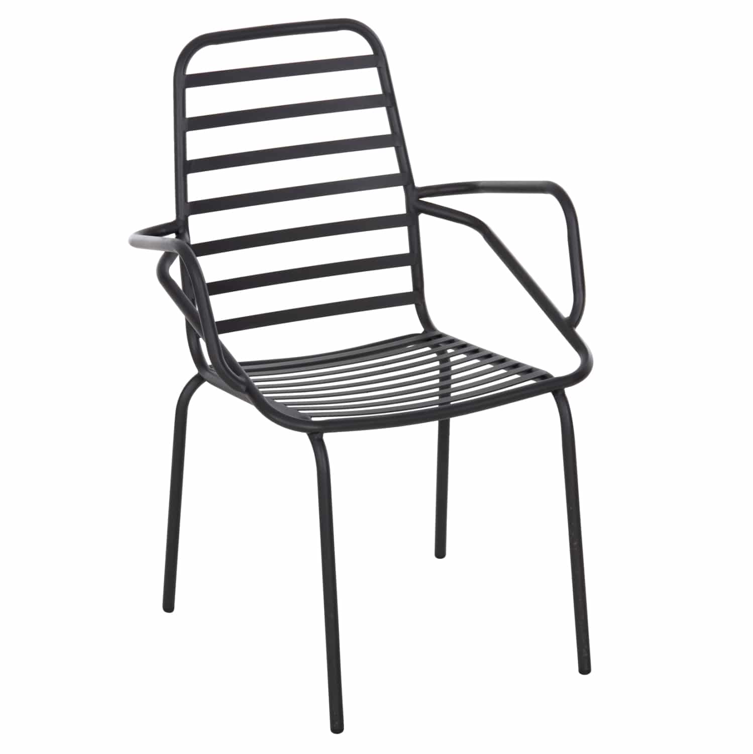 polythrona-exchoroy-fb96045-metalliki-ma ΠΟΛΥΘΡΟΝΑ ΕΞ.ΧΩΡΟΥ FREE HM6045 ΜΕΤΑΛΛΙΚΗ ΜΑΥΡΗ 61x53x87Yεκ. - Image 1