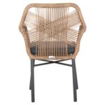 ΠΟΛΥΘΡΟΝΑ TOPIN HM6048.03 ΑΛΟΥΜΙΝΙΟ ΑΝΘΡΑΚΙ-P.E. RATTAN ΜΠΕΖ-ΜΑΞΙΛΑΡΙ ΑΝΘΡΑΚΙ - Image 6
