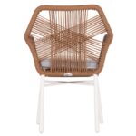 ΠΟΛΥΘΡΟΝΑ TOPIN HM6048.11 ΑΛΟΥΜΙΝΙΟ ΛΕΥΚΟ-P.E. RATTAN ΜΠΕΖ 59x63x81Υεκ - Image 6