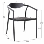 ΠΟΛΥΘΡΟΝΑ SERLY HM6052.02 ΑΛΟΥΜΙΝΙΟ ΜΑΥΡΟ-TEXTILENE ΜΑΥΡΟ 56x61x74,5Yεκ - Image 2
