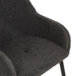 ΠΟΛΥΘΡΟΝΑ SHELLY HM8591.01 ΥΦΑΣΜΑ TEDDY ΓΚΡΙ ΜΕ ΜΑΥΡΑ ΜΕΤΑΛΛΙΚΑ ΠΟΔΙΑ 57x55x87Yεκ. - Image 7