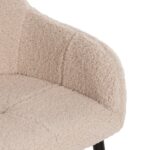 ΠΟΛΥΘΡΟΝΑ SHELLY HM8591.02 ΥΦΑΣΜΑ TEDDY ΛΕΥΚΟ-ΜΑΥΡΑ ΜΕΤΑΛΛΙΚΑ ΠΟΔΙΑ 57x55x87Yεκ. - Image 7