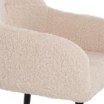 ΠΟΛΥΘΡΟΝΑ SHELLY HM8591.02 ΥΦΑΣΜΑ TEDDY ΛΕΥΚΟ-ΜΑΥΡΑ ΜΕΤΑΛΛΙΚΑ ΠΟΔΙΑ 57x55x87Yεκ. - Image 8