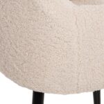 ΠΟΛΥΘΡΟΝΑ SHELLY HM8591.02 ΥΦΑΣΜΑ TEDDY ΛΕΥΚΟ-ΜΑΥΡΑ ΜΕΤΑΛΛΙΚΑ ΠΟΔΙΑ 57x55x87Yεκ. - Image 9