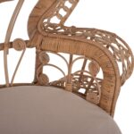 ΠΟΛΥΘΡΟΝΑ ROYAL PEACOCK HM9342 RATTAN ΣΕ ΦΥΣΙΚΟ-ΜΑΞΙΛΑΡΙ ΜΠΕΖ 114x72x150Yεκ. - Image 9