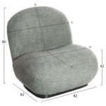 ΠΟΛΥΘΡΟΝΑ BEANY HM9591.05 ΦΥΣΤΙΚΙ ΜΠΟΥΚΛΕ ΥΦΑΣΜΑ 85x82x77Υ εκ. - Image 2