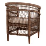 ΠΟΛΥΘΡΟΝΑ MALAWI HM9635.01 ΞΥΛΟ ΜΑΟΝΙ ΜΕ RATTAN ΚΑΦΕ-ΛΕΥΚΟ ΜΑΞΙΛΑΡΙ 80x70x86Υεκ. - Image 5