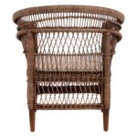 ΠΟΛΥΘΡΟΝΑ MALAWI HM9635.01 ΞΥΛΟ ΜΑΟΝΙ ΜΕ RATTAN ΚΑΦΕ-ΛΕΥΚΟ ΜΑΞΙΛΑΡΙ 80x70x86Υεκ. - Image 6