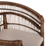 ΠΟΛΥΘΡΟΝΑ MALAWI HM9635.01 ΞΥΛΟ ΜΑΟΝΙ ΜΕ RATTAN ΚΑΦΕ-ΛΕΥΚΟ ΜΑΞΙΛΑΡΙ 80x70x86Υεκ. - Image 7