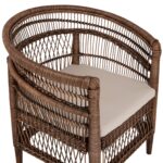 ΠΟΛΥΘΡΟΝΑ MALAWI HM9635.01 ΞΥΛΟ ΜΑΟΝΙ ΜΕ RATTAN ΚΑΦΕ-ΛΕΥΚΟ ΜΑΞΙΛΑΡΙ 80x70x86Υεκ. - Image 8