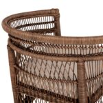 ΠΟΛΥΘΡΟΝΑ MALAWI HM9635.01 ΞΥΛΟ ΜΑΟΝΙ ΜΕ RATTAN ΚΑΦΕ-ΛΕΥΚΟ ΜΑΞΙΛΑΡΙ 80x70x86Υεκ. - Image 9