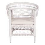 ΠΟΛΥΘΡΟΝΑ MALAWI HM9635.02 ΞΥΛΟ ΜΑΟΝΙ ΜΕ RATTAN ΛΕΥΚΟ-ΛΕΥΚΟ ΜΑΞΙΛΑΡΙ 80x70x86Υεκ. - Image 3