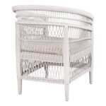 ΠΟΛΥΘΡΟΝΑ MALAWI HM9635.02 ΞΥΛΟ ΜΑΟΝΙ ΜΕ RATTAN ΛΕΥΚΟ-ΛΕΥΚΟ ΜΑΞΙΛΑΡΙ 80x70x86Υεκ. - Image 5