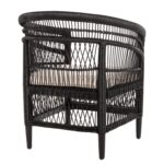 ΠΟΛΥΘΡΟΝΑ MALAWI HM9635.03 ΞΥΛΟ ΜΑΟΝΙ ΜΕ RATTAN ΜΑΥΡΟ-ΛΕΥΚΟ ΜΑΞΙΛΑΡΙ 80x70x86Υεκ. - Image 5