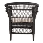 ΠΟΛΥΘΡΟΝΑ MALAWI HM9635.03 ΞΥΛΟ ΜΑΟΝΙ ΜΕ RATTAN ΜΑΥΡΟ-ΛΕΥΚΟ ΜΑΞΙΛΑΡΙ 80x70x86Υεκ. - Image 6