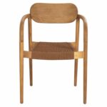 ΠΟΛΥΘΡΟΝΑ OSLO HM9636.01 ΞΥΛΟ TEAK ΦΥΣΙΚΟ & ΚΑΦΕ ΣΧΟΙΝΙ 55x54x80Y εκ. - Image 3