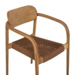 ΠΟΛΥΘΡΟΝΑ OSLO HM9636.01 ΞΥΛΟ TEAK ΦΥΣΙΚΟ & ΚΑΦΕ ΣΧΟΙΝΙ 55x54x80Y εκ. - Image 9