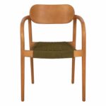 ΠΟΛΥΘΡΟΝΑ OSLO HM9636.05 ΞΥΛΟ TEAK ΦΥΣΙΚΟ & ΠΡΑΣΙΝΟ ΣΧΟΙΝΙ 55x54x80Yεκ. - Image 3