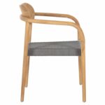 ΠΟΛΥΘΡΟΝΑ OSLO HM9636.08 ΞΥΛΟ TEAK ΦΥΣΙΚΟ & ΓΚΡΙ ΣΧΟΙΝΙ 55x54x80Yεκ. - Image 4