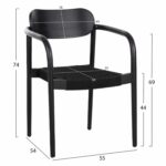 ΠΟΛΥΘΡΟΝΑ OSLO HM9636.12 ΞΥΛΟ TEAK ΜΑΥΡΟ & ΜΑΥΡΟ ΣΧΟΙΝΙ 55x54x80Yεκ. - Image 2