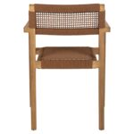 ΠΟΛΥΘΡΟΝΑ CHARLOTTE HM9637.01 ΞΥΛΟ TEAK ΦΥΣΙΚΟ & ΚΑΦΕ ΣΧΟΙΝΙ 59x54x83Y εκ. - Image 6