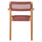 ΠΟΛΥΘΡΟΝΑ CHARLOTTE HM9637.06 ΞΥΛΟ TEAK ΦΥΣΙΚΟ & ΡΟΖ ΣΧΟΙΝΙ 59x54x83Y εκ. - Image 6