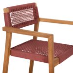 ΠΟΛΥΘΡΟΝΑ CHARLOTTE HM9637.06 ΞΥΛΟ TEAK ΦΥΣΙΚΟ & ΡΟΖ ΣΧΟΙΝΙ 59x54x83Y εκ. - Image 7