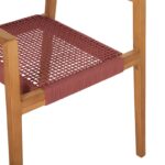 ΠΟΛΥΘΡΟΝΑ CHARLOTTE HM9637.06 ΞΥΛΟ TEAK ΦΥΣΙΚΟ & ΡΟΖ ΣΧΟΙΝΙ 59x54x83Y εκ. - Image 8