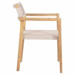 ΠΟΛΥΘΡΟΝΑ CHARLOTTE HM9637.07 ΞΥΛΟ TEAK ΦΥΣΙΚΟ & ΜΠΕΖ ΣΧΟΙΝΙ 58x61x81Yεκ. - Image 4