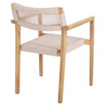ΠΟΛΥΘΡΟΝΑ CHARLOTTE HM9637.07 ΞΥΛΟ TEAK ΦΥΣΙΚΟ & ΜΠΕΖ ΣΧΟΙΝΙ 58x61x81Yεκ. - Image 5