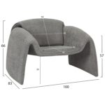 ΠΟΛΥΘΡΟΝΑ LAFORGE HM9679.01 ΓΚΡΙ ΜΠΟΥΚΛΕ ΥΦΑΣΜΑ-ΜΕΤΑΛΛΙΚΟΣ ΣΚΕΛΕΤΟΣ 100x83x66Υεκ. - Image 2