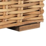 ΠΟΛΥΘΡΟΝΑ TROPEL HM9810 ΞΥΛΟ MANGO-RATTAN ΦΥΣΙΚΟ-ΛΕΥΚΑ ΜΑΞΙΛΑΡΙΑ 110x88x70-85Υεκ. - Image 9