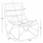 ΠΟΛΥΘΡΟΝΑ GRINN HM9815.03 ΡΑΒΔΟΙ RATTAN ΣΕ ΛΕΥΚΟ 56,5x73,5x79,5Υ εκ. - Image 2