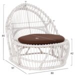 ΠΟΛΥΘΡΟΝΑ ENTROPY HM9840.02 RATTAN ΛΕΥΚΟ ΜΕ ΚΑΦΕ ΜΑΞΙΛΑΡΙ 80x97x85Υεκ. - Image 2