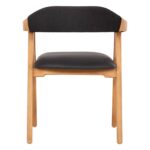 ΠΟΛΥΘΡΟΝΑ RIMINI HM9867.02 ΞΥΛΟ TEAK ΦΥΣΙΚΟ-ΜΑΥΡΟ ΣΧΟΙΝΙ & PU ΚΑΘΙΣΜΑ 60x61x76Υεκ. - Image 6