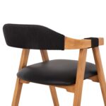 ΠΟΛΥΘΡΟΝΑ RIMINI HM9867.02 ΞΥΛΟ TEAK ΦΥΣΙΚΟ-ΜΑΥΡΟ ΣΧΟΙΝΙ & PU ΚΑΘΙΣΜΑ 60x61x76Υεκ. - Image 9