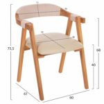 ΠΟΛΥΘΡΟΝΑ RIMINI HM9867.07 ΞΥΛΟ TEAK ΦΥΣΙΚΟ-ΜΠΕΖ ΣΧΟΙΝΙ & PU ΚΑΘΙΣΜΑ 60x61x75,5Υεκ. - Image 2