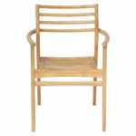 ΠΟΛΥΘΡΟΝΑ MOOSEN HM9936 ΜΑΣΙΦ ΞΥΛΟ TEAK ΣΕ ΦΥΣΙΚΟ 59x60x78,5Υ - Image 2
