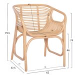 ΠΟΛΥΘΡΟΝΑ MEL ΕΣΩΤ. ΧΩΡΩΝ HM9954.01 ΦΥΣΙΚΟ RATTAN 62x57,5x79,5Υεκ. - Image 2