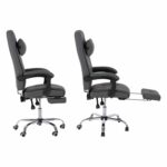 ΠΟΛΥΘΡΟΝΑ ΓΡΑΦΕΙΟΥ ΔΙΕΥΘΥΝΤΙΚΗ ΓΚΡΙ HM1057.20 ΜΕ ΠΤΥΣΣΟΜΕΝΟ ΥΠΟΠΟΔΙΟ 58x71x128Y εκ. - Image 4