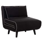 ΠΟΛΥΘΡΟΝΑ ΚΡΕΒΑΤΙ BRAXTON HM8425.03 ΜΑΥΡΟ ΥΦΑΣΜΑ 78x88x78Υεκ.