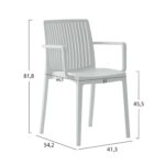 ΠΟΛΥΘΡΟΝΑ ΠΟΛΥΠΡΟΠΥΛΕΝΙΟΥ IDA HM6127.01 ΛΕΥΚΗ 53x50x82Υεκ. - Image 2