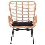 ΠΟΛΥΘΡΟΝΑ ΣΤΥΛ ΜΠΕΡΖΕΡΑΣ ALLEGRA HM5704.11 P.E.RATTAN ΜΠΕΖ-ΜΑΥΡΟ ΜΕΤΑΛΛΟ 66x59x90Υεκ. - Image 3