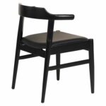 ΠΟΛΥΘΡΟΝΑ ΤΡΑΠΕΖΑΡΙΑΣ CERSEI HM9946.02 RUBBERWOOD & PU ΣΕ ΜΑΥΡΟ 57x54x74Υεκ - Image 4