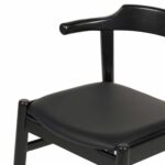 ΠΟΛΥΘΡΟΝΑ ΤΡΑΠΕΖΑΡΙΑΣ CERSEI HM9946.02 RUBBERWOOD & PU ΣΕ ΜΑΥΡΟ 57x54x74Υεκ - Image 6
